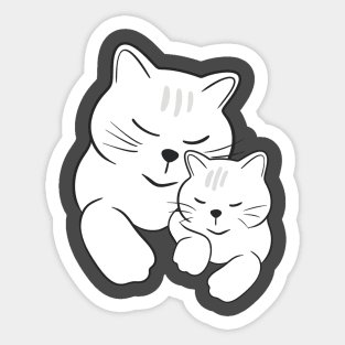 Cat and kitty Sticker